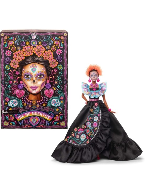 Păpușă Barbie Dia de Muertos, ediție de colecție, model HRM72 &ndash; detalii unice, design tradițional mexican
