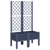 Cumpara ieftin Jardiniera de gradina cu spalier, albastru gri, 80x40x142 cm, PP