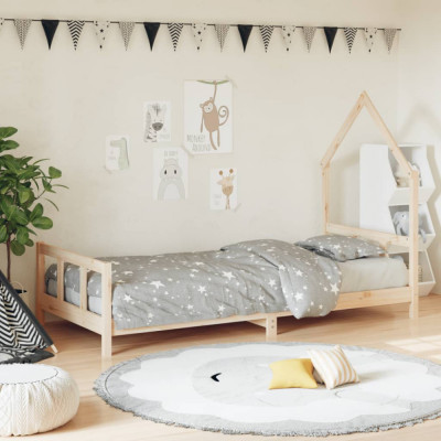Cadru de pat pentru copii, 90x190 cm, lemn masiv de pin GartenMobel Dekor foto