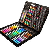 Cumpara ieftin Set creativ de papetarie pentru copii / adulti, instrumente de colorat, pentru pictura, desen, accesorii 150 de piese AMYMAT, Oem