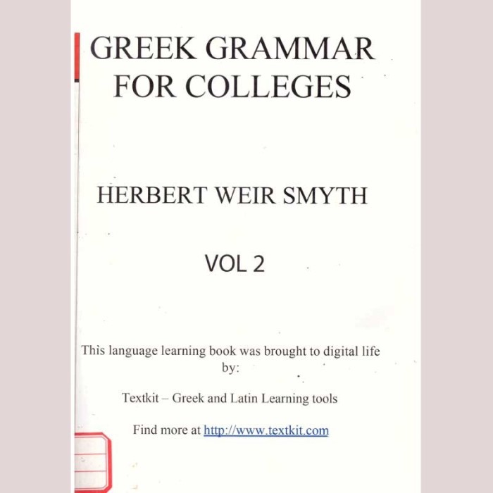 Herbert Weir Smyth - Greek grammar for colleges. Vol 2 - 135971