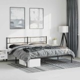 VidaXL Cadru de pat metalic cu tăblie, negru, 183x213 cm 372282