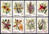 Rwanda 1976 - Orhidee, flori, serie neuzata