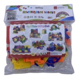 Joc constructii plastic, piese imbinat tip perete, multicolor, educativ, +3 ani, 25x25cm