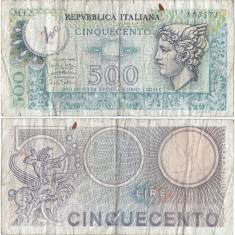1974 (14 II), 500 lire (P-94a.1) - Italia!