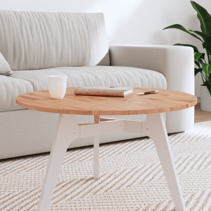 vidaXL Blat de masă rotund, &Oslash;70x1,5 cm, lemn masiv de fag 355931