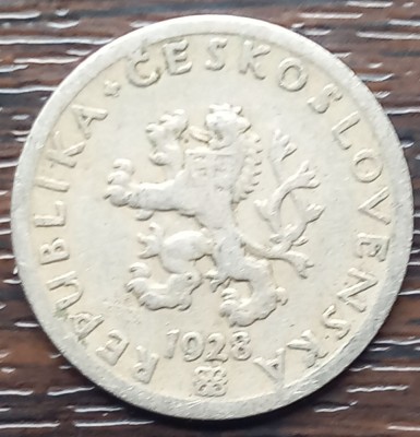 (M1829) MONEDA CEHOSLOVACIA - 20 HALERU 1928 foto