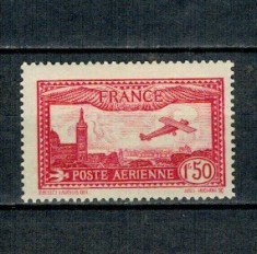 Franta 1930 - Posta Aeriana, avion, neștampilat, cu șarniera