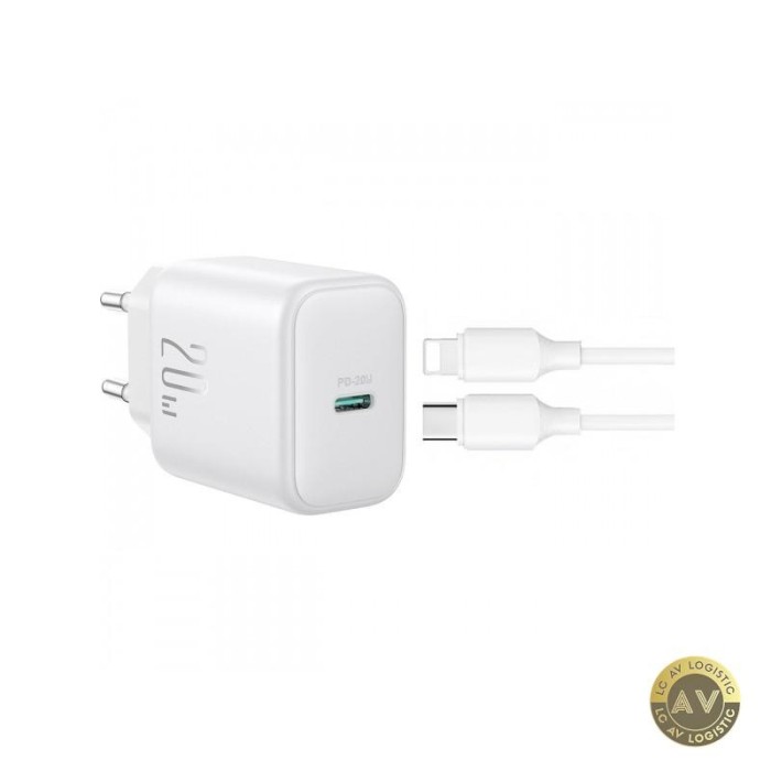 Incarcator Retea Cu Cablu Lightning Joyroom JR-TCF20 20W 3A 1 x USB-C Alb