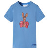 Tricou pentru copii cu m&acirc;neci scurte, albastru mediu, 140, vidaXL