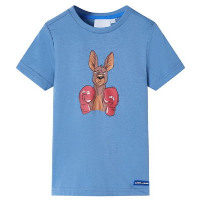 Tricou pentru copii cu m&amp;acirc;neci scurte, albastru mediu, 140 foto
