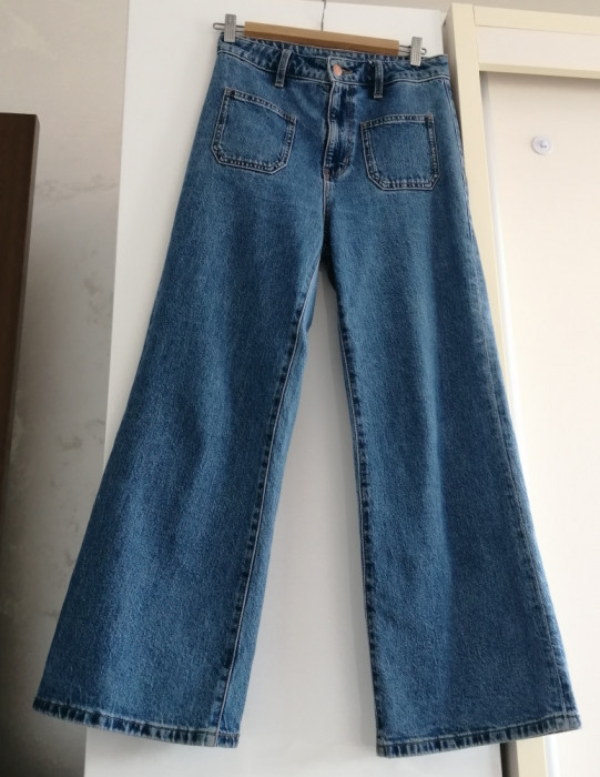 Blugi dama jeans C&amp;A - largi, high loose masura 36 eur