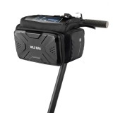 Cumpara ieftin Geantă impermeabilă - trotineta / bicicleta electrică, 4L, cu suport pentru telefon, negru | Motorevolution