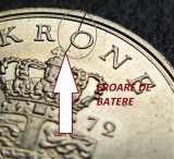 Moneda 1 COROANA - DANEMARCA, anul 1972 *cod 1006 = eroare matrita crapata