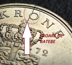 Moneda 1 COROANA - DANEMARCA, anul 1972 *cod 1006 = eroare matrita crapata