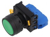 Comutator apăsare 22mm Poz.i stab 1 NO verde