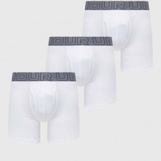 Under Armour boxeri 3-pack barbati, culoarea alb