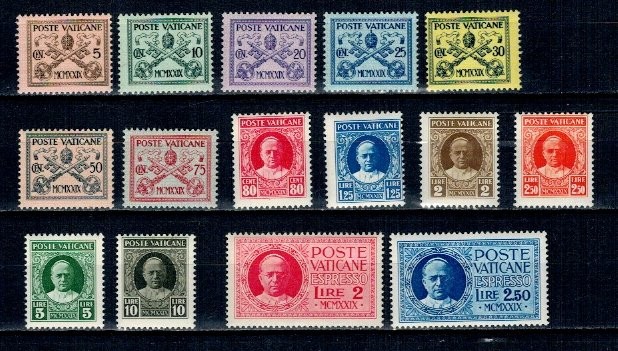 Vatican 1929 - Uzuale Papa Pius XI, serie neuzata