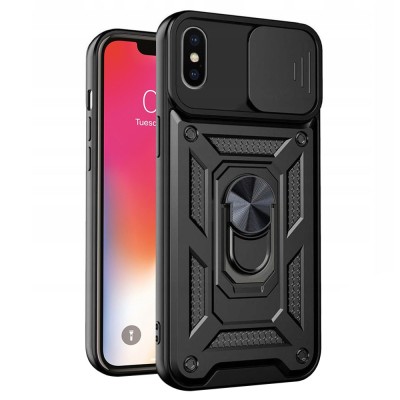 Husa iPhone X, iPhone 10 protectie camera Techsuit CamShield Series, negru foto