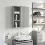 vidaXL Dulap de perete pentru baie Sonoma gri 20 x 10 x 60,5 cm 889292