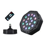 Proiector Disco LED RGB 12W E27 18cm Telecomanda, Lumini Colorate Petreceri, Reglabil 180&deg;
