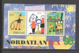 Feroe.1996 Expozitia filatelica NORDATLANTEX:Desene de copii-Bl. KF.29, Nestampilat
