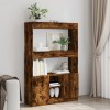VidaXL Dulap &icirc;nalt, stejar fumuriu, 92x33x140 cm, lemn prelucrat 3309613
