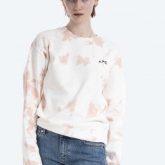 A.P.C. hanorac de bumbac Sweat Roma femei, culoarea bej, cu model COEJO.F27636-ROSE