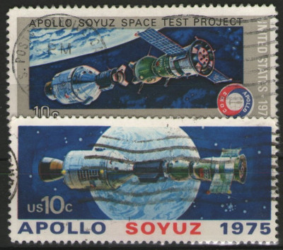 Statele Unite 1975 - programul Apollo-Soyuz, serie stampilata foto