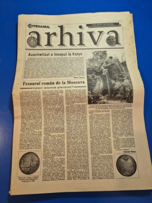 ziarul arhiva 23 octombrie 1992 - ion raducanu,masacrul de la katyn foto