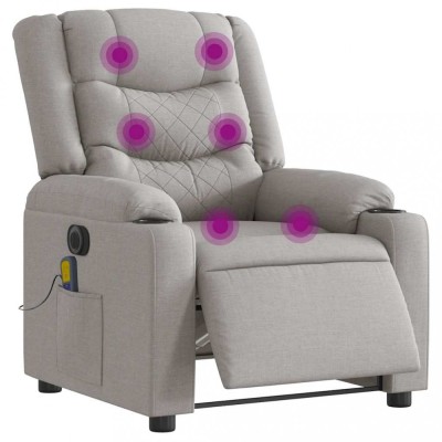 Gossi scaun reclinabil electric pentru masaj cloud grey fabric foto