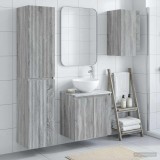 Cumpara ieftin Set dulap baie 3 buc. Sonoma gri 33 x 34,5 x 160 cm