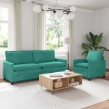 vidaXL Set de canapea 2 pcs Turcoaz Catifea 3417118
