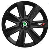 Cumpara ieftin Set 4 Capace Roti GTX Negru Carbon Skoda, R14, Autohelix MSA