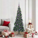 VidaXL Pom de Crăciun Artificial pentru Colț Verde 180 cm PVC și Metal 3397269