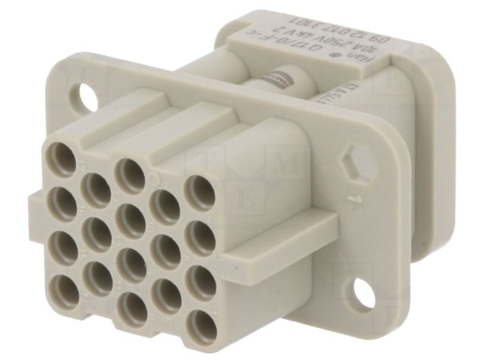 Conector HDC inserturi mamă 18 17+PE
