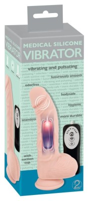 Vibrator realist Medical Silicone Pulsating Vibrator 20cm lungime de insertie foto