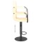 Scaun de bar, crem, catifea - 7