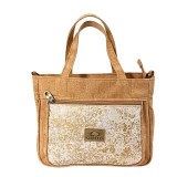 Cumpara ieftin Geanta din pluta cu buzunar frontal White