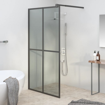vidaXL Paravan duș walk-in, 100x195 cm, sticlă securizată &amp;icirc;nchisă foto