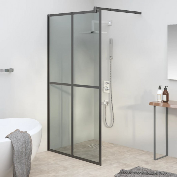 vidaXL Paravan duș walk-in, 100x195 cm, sticlă securizată &icirc;nchisă