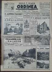Ziarul Ordinea nr.2104/1939 foto