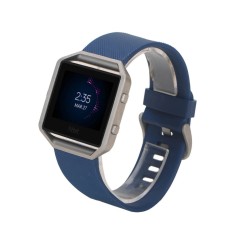 Bratara siliconica Edman pentru Fitbit Blaze, marimea L, Albastru