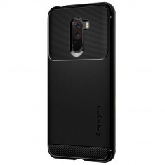 Husa Xiaomi Pocophone F1, Spigen Rugged Armo, Negru foto