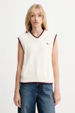 Levi&#039;s vestă din amestec de l&acirc;nă culoarea bej, light, 0037T
