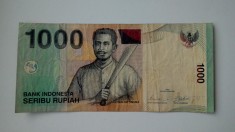 BANCNOTA INDONEZIA1000 RUPII 2000 foto