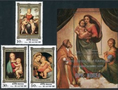 COREEA DE NORD 1983 ARTA PICTURA RAPHAEL foto