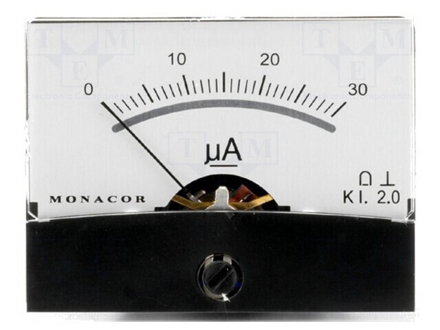 Ampermetru pe Panou DC 0-30uA 6.5k&Omega;