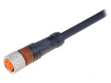 Conector M8 2m mamă PIN 3 cu manşon şi cabluri