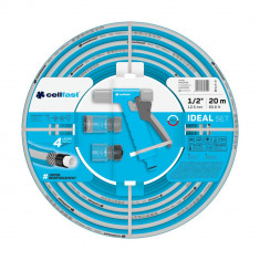 Set furtun pentru gradina Cellfast IDEAL 1 2 20m, protectie UV, antirasucire, pistol stropire, conectori